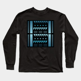 “Dimensional Funk (2)” - V.3 Blue - (Geometric Art) (Dimensions) - Doc Labs Long Sleeve T-Shirt